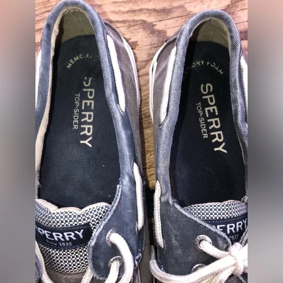 Men’s Sperry Top Sider Boat Shoes Two-Tone Gray Blue 9M - Picture 5 of 7
